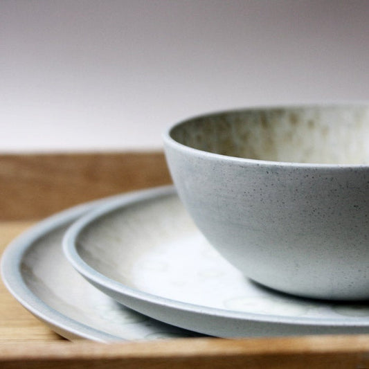 Lunch Plate, Stone Blue w. crystal Glaze