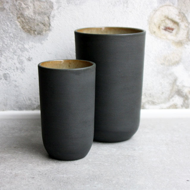Vase, Stone Black w/ crystal glaze (medium)